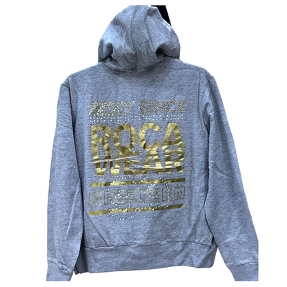 Unisex Fleece Hoodies with Embroidery & Stone Work